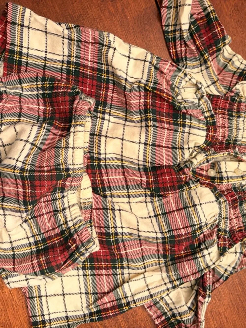 Polo Ralph Lauren Holiday Plaid Smocked Top/Bloomer Set, Size 3M